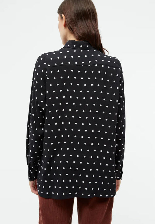 Bluse Iva black white polkadots
