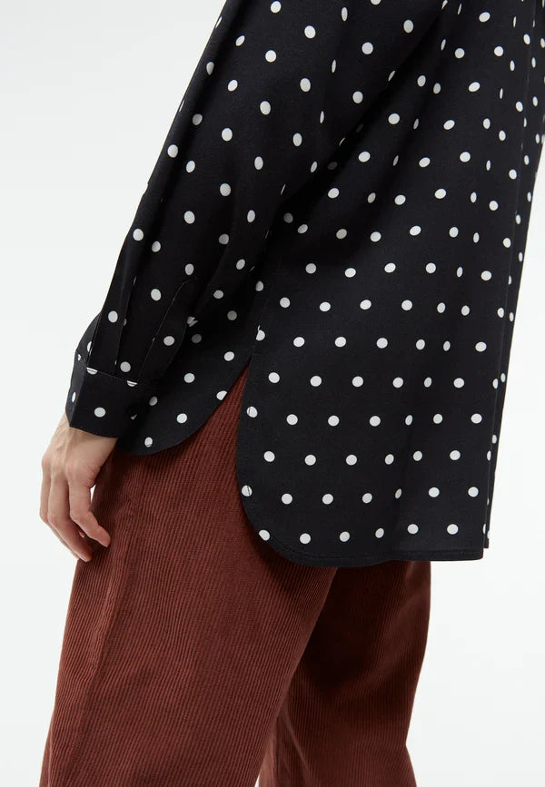 Bluse Iva black white polkadots