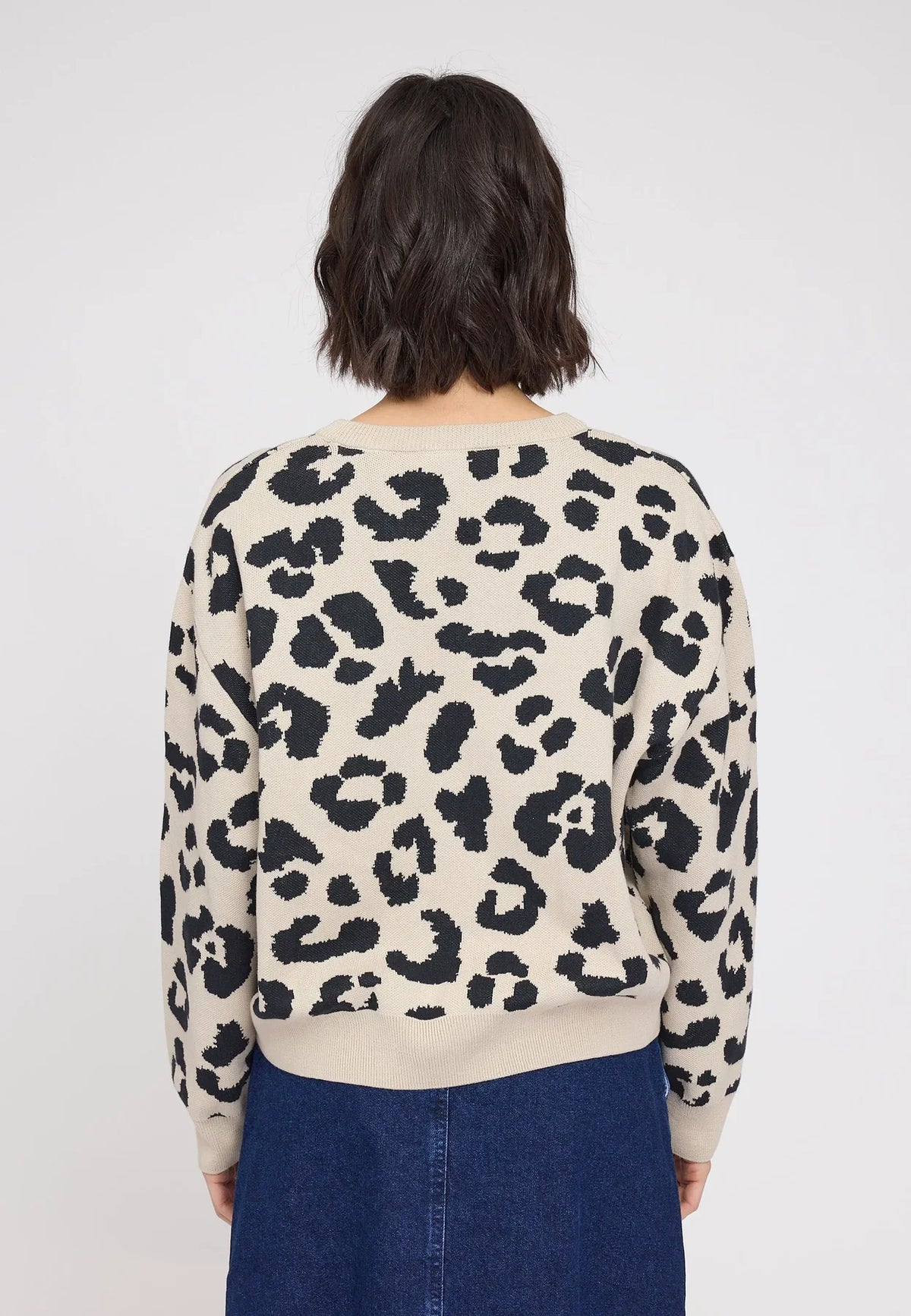Leo Jacquard Knit Jumper peyote/black