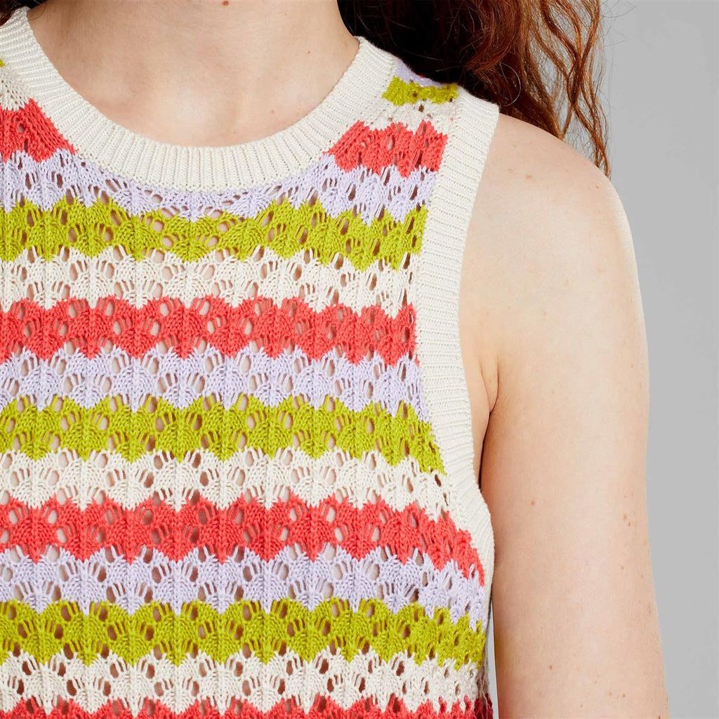 Strickkleid Kramfors Crochet Stripe multi color